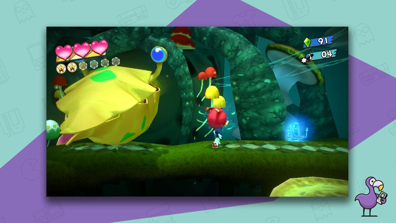 how to beat Klonoa 2 Lunatea's Veil - using enemies as bait