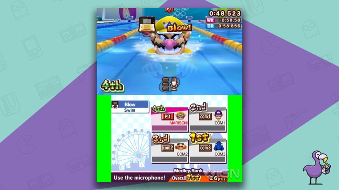 mario sonic olympics nintendo ds gameplay