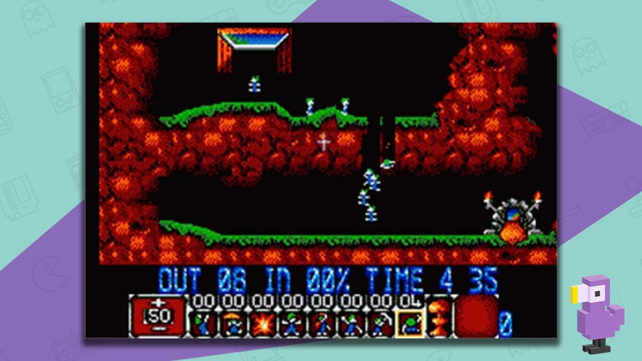 Lemmings game gear gameplay