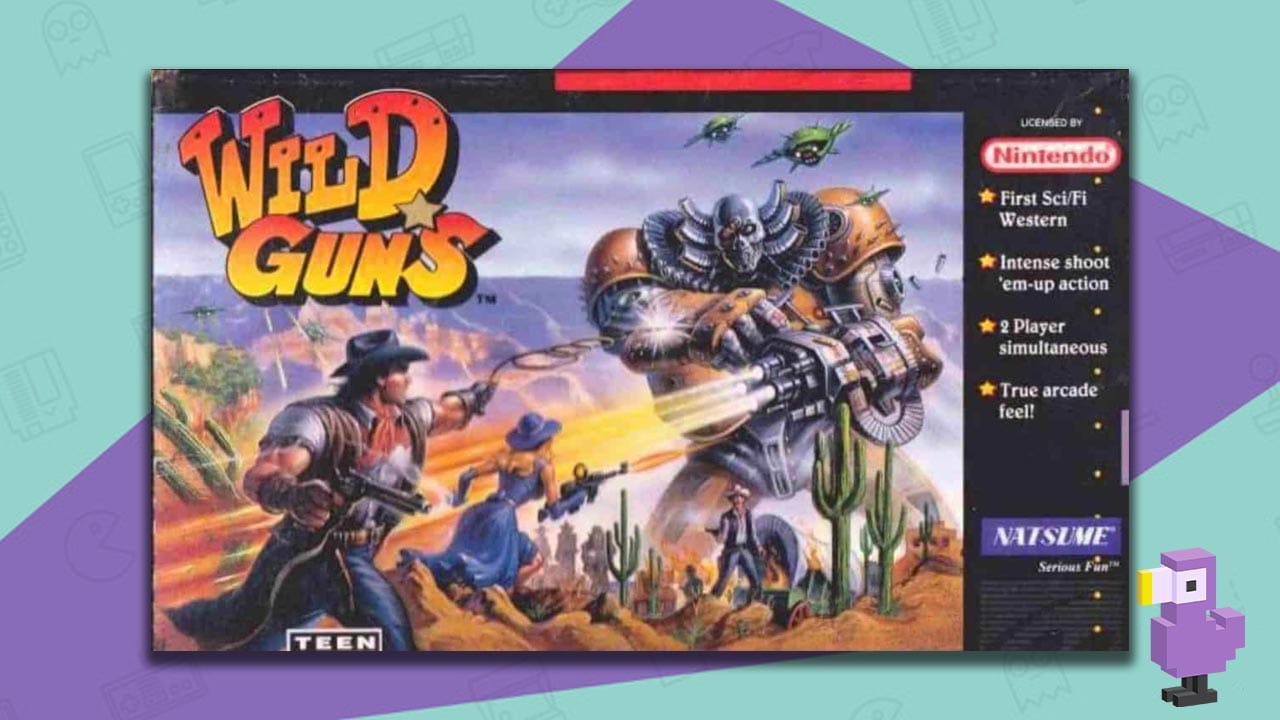 SNES Wild guns game box art