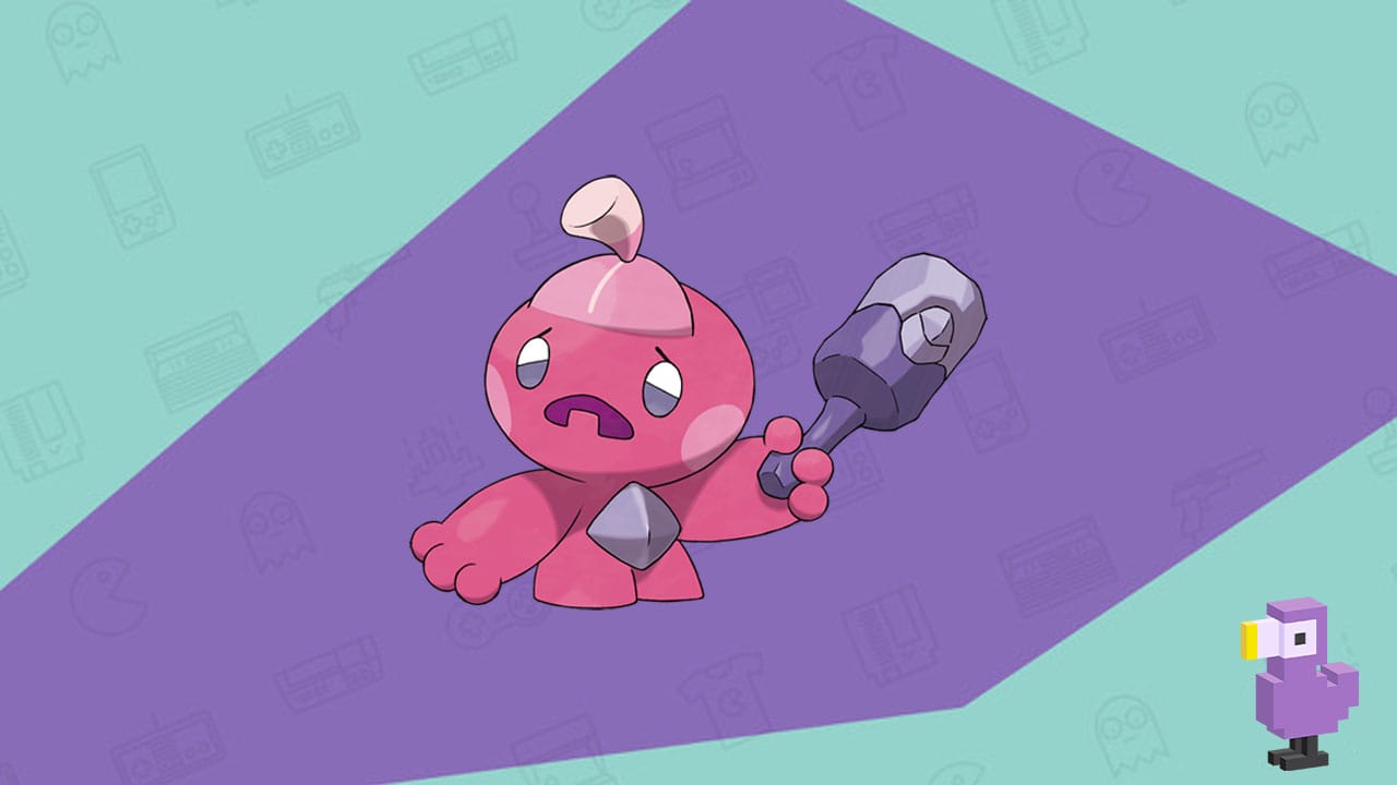 Tinkatink - small fairy Pokemon holding a tiny hammer