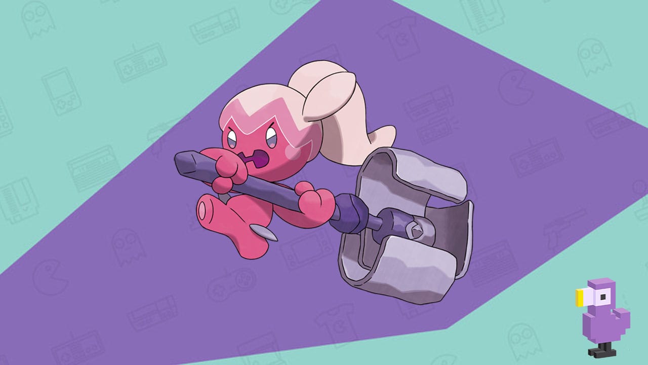 Tinkatuff - Pink fairy holding a medium sized hammer