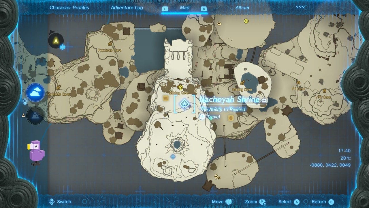All The Great Sky Island Shrines In Zelda Tears Of The Kingdom Nachoyah Shrine map