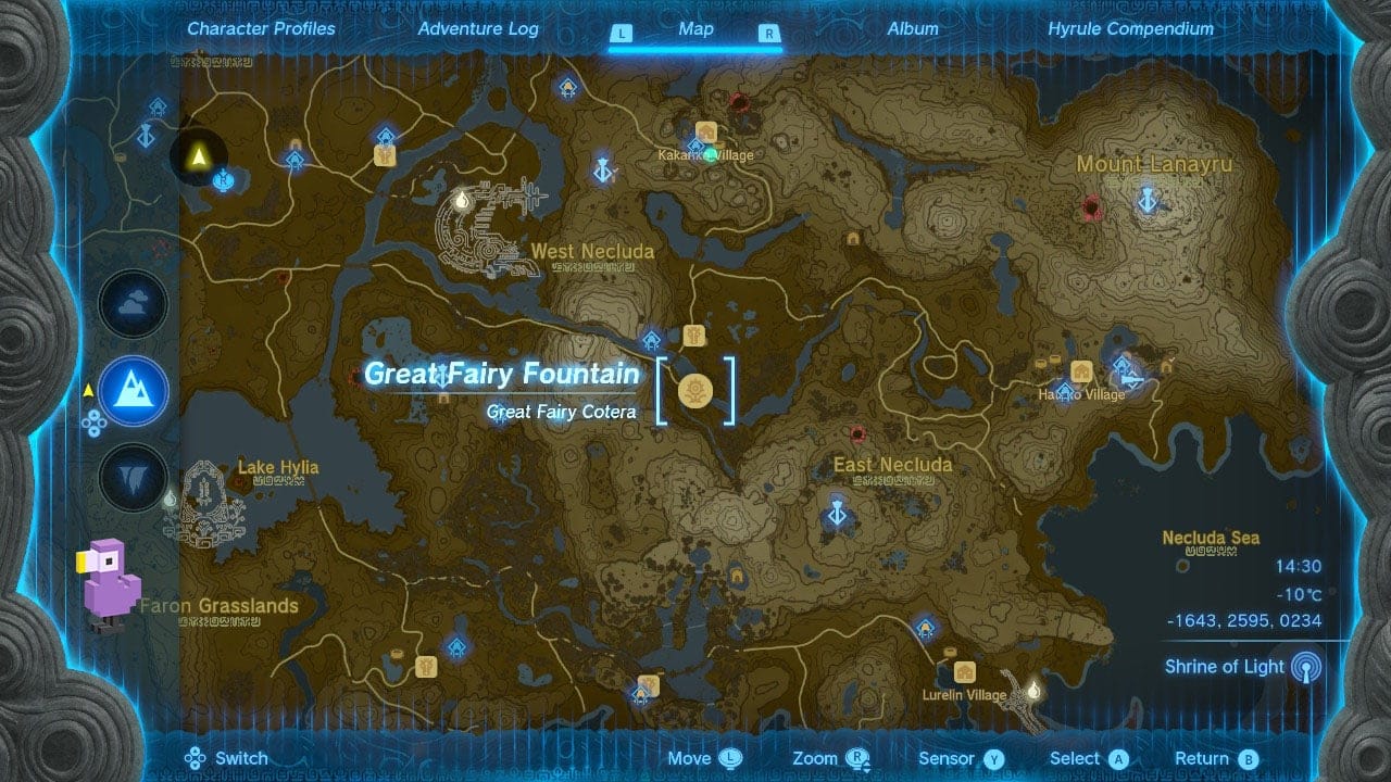 All Great Fairy Locations In Zelda Tears Of The Kingdom map location