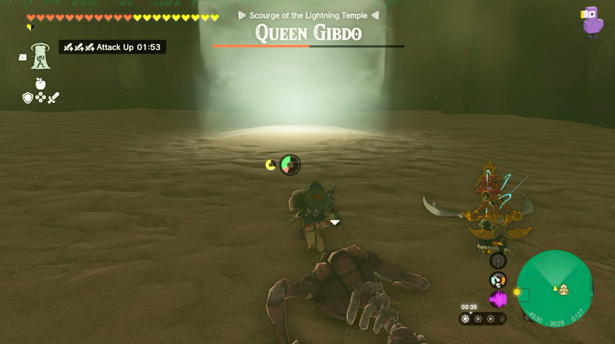How To Beat Queen Gibdo In Zelda Tears Of The Kingdom light shafts