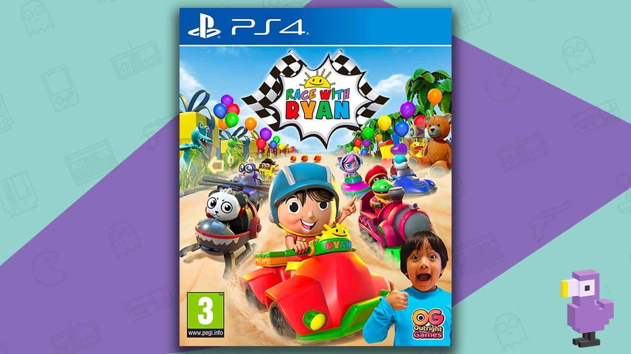 games like Mario Kart on PS4 PS5 - Race with Ryan game case cover art PS4