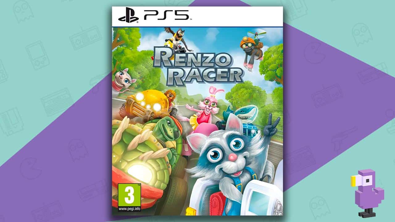 games like Mario Kart on PS4 PS5 -  Renzo Racer game case cover art PS5