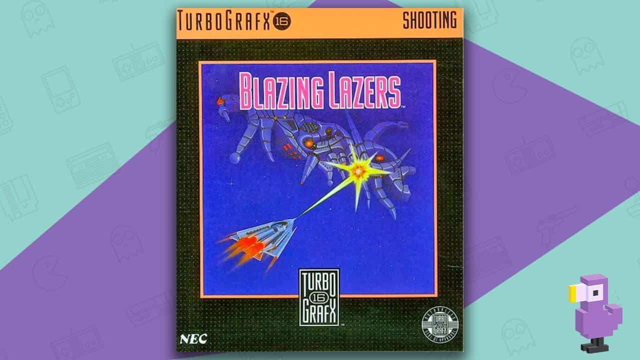 Blazing Lazers game case cover art 