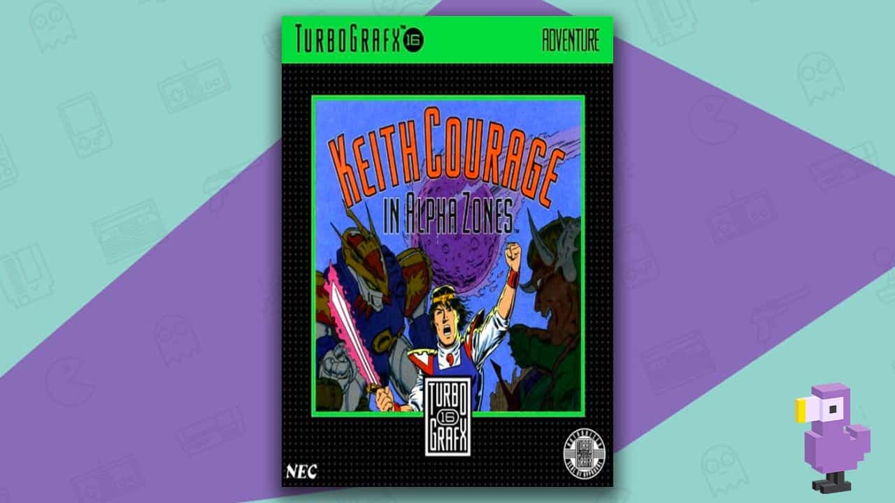 Keith Courage in Alpha Zones game case