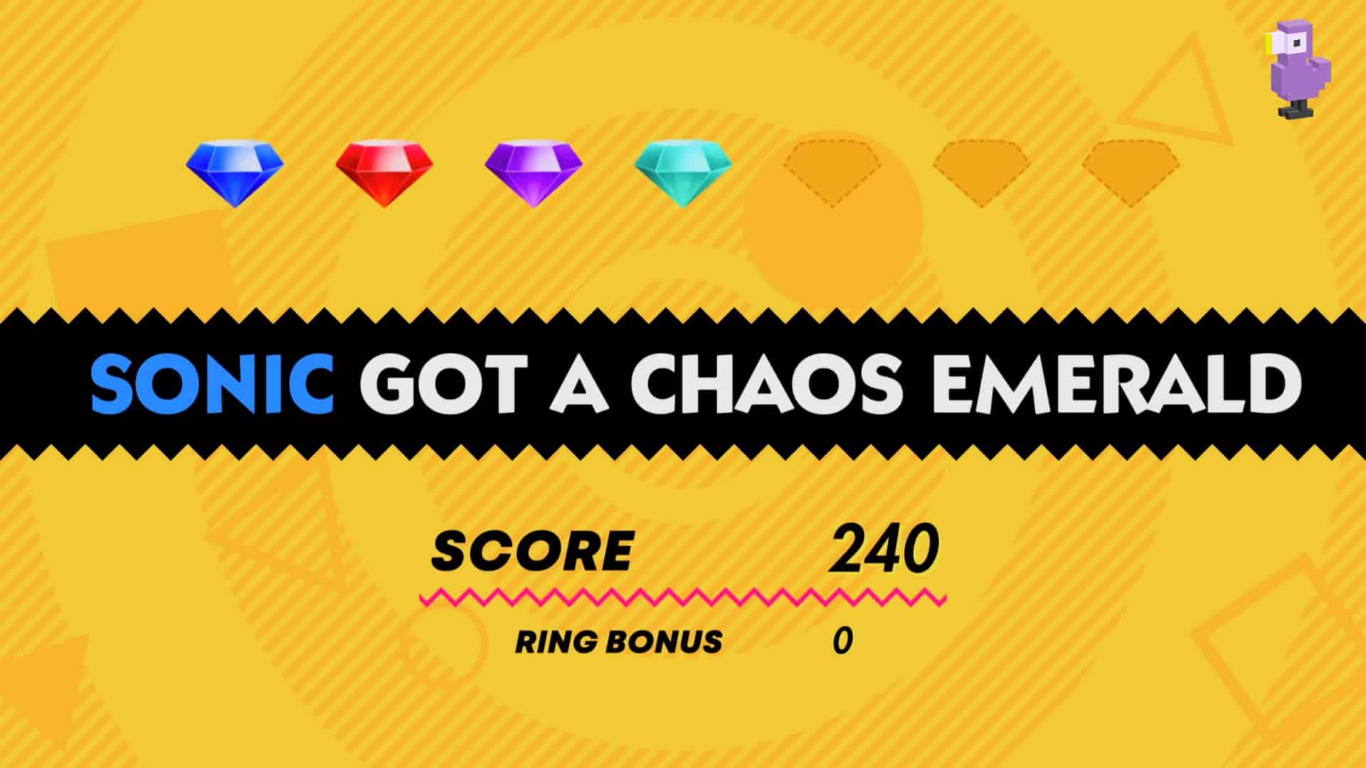 SONIC SUPERSTARS CYAN EMERALD RESULTS SCREEN
