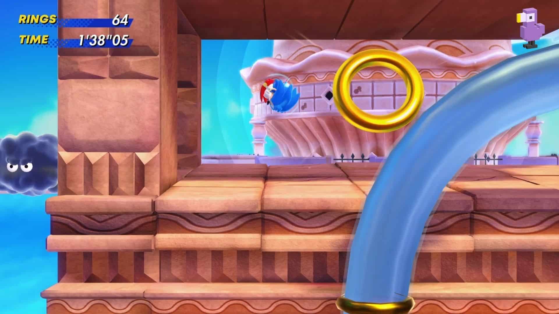 SONIC JUMPS INTO A GIANT RING IN SONIC SUPERSTARS
