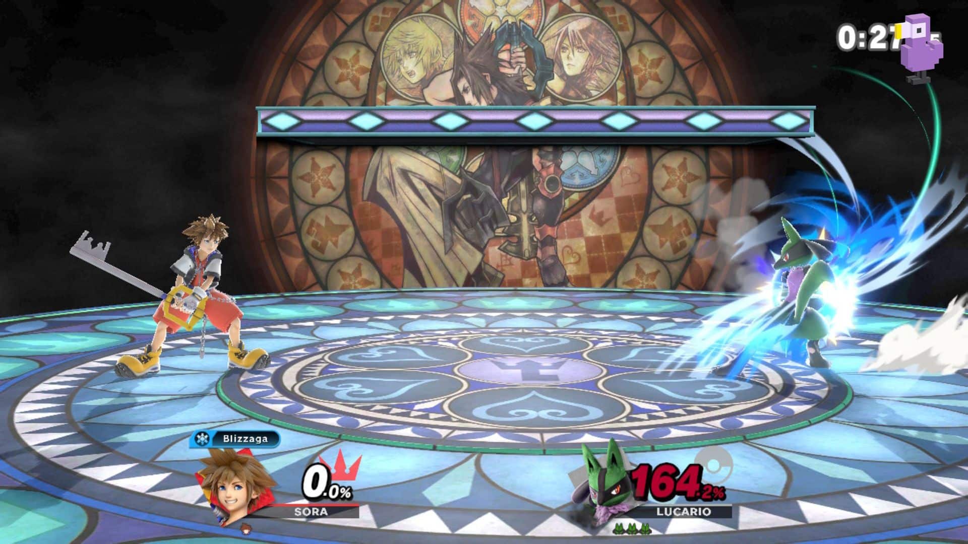 SORA FACES OFF AGAINST LUCARIO