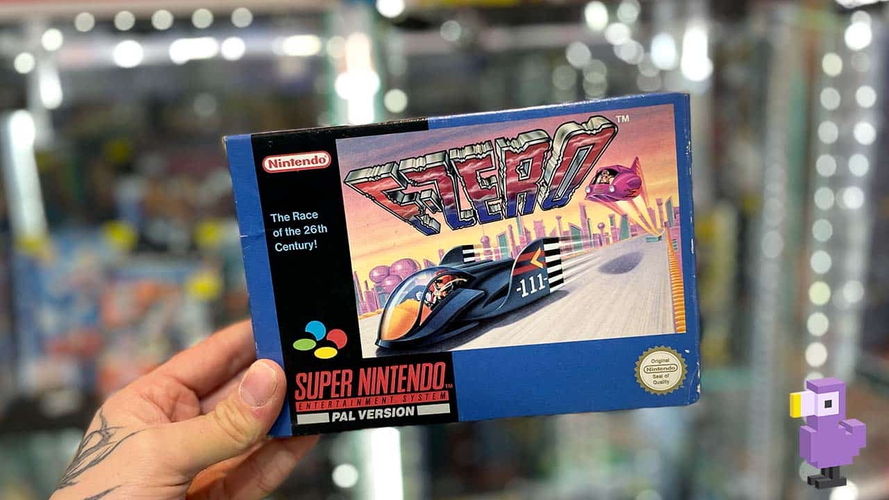 F-Zero Snes game case