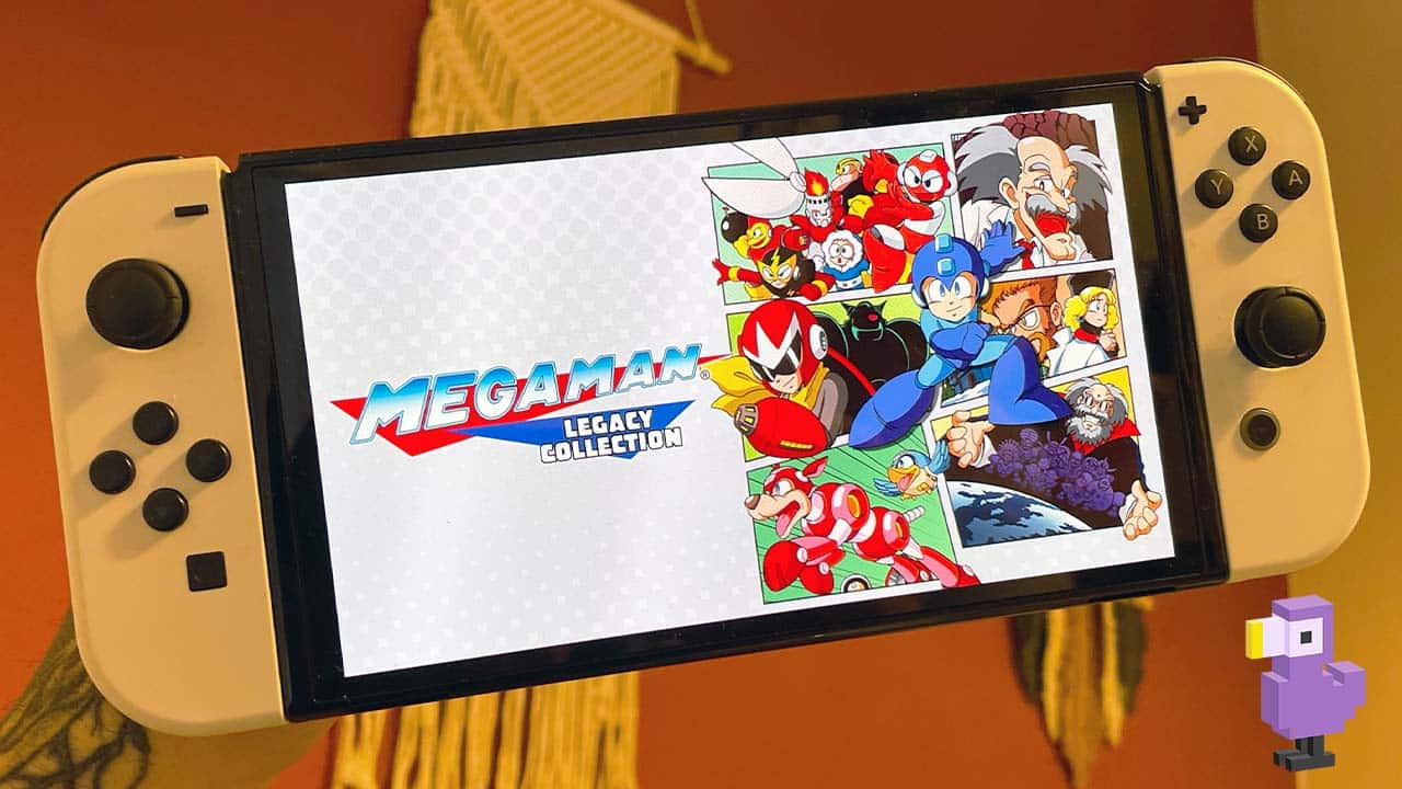 Seb's Nintendo Switch showing the loading screen for Mega Man Legacy Collection