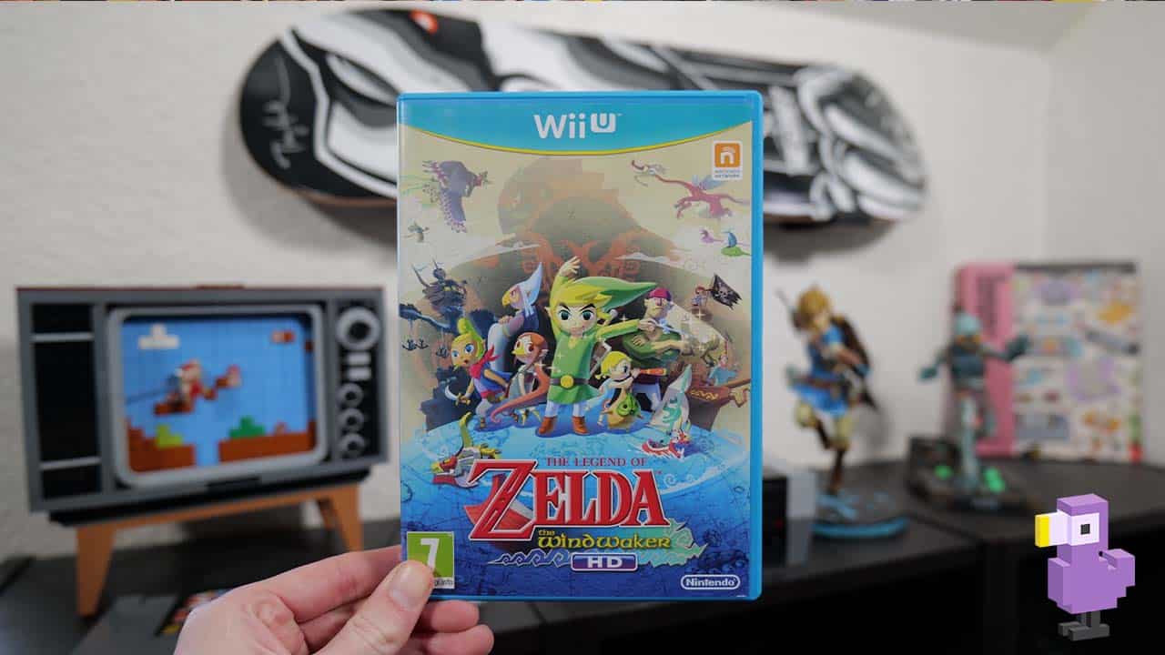 Rob holding up his case for The Legend of Zelda: The Wind Waker HD (2013)