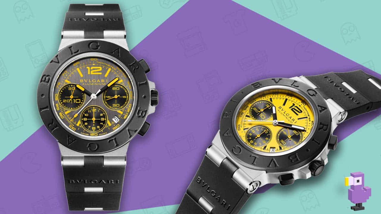 Bulgari Aluminium GT Watch - both models in black and yellow