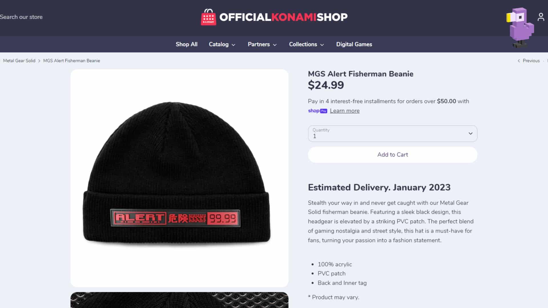 Official Konami Shop Website