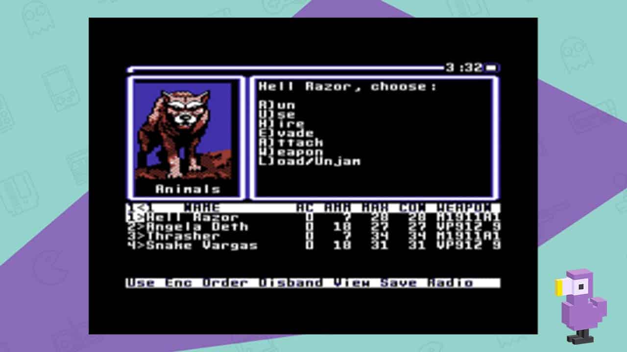 Wasteland gameplay C64