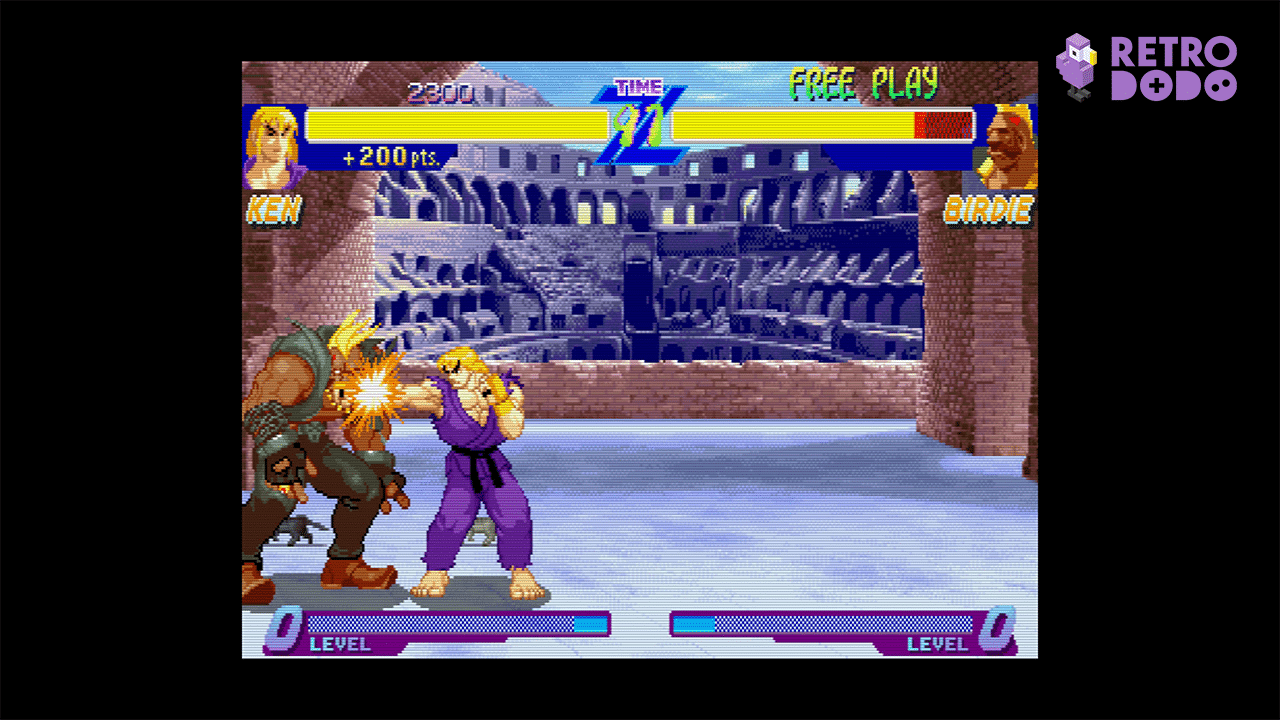 Ken lands a punch on Birdie