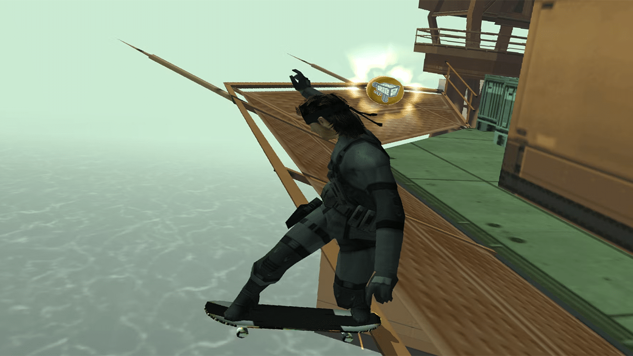 Supreme x Metal Gear Solid Solid Snake skateboarding