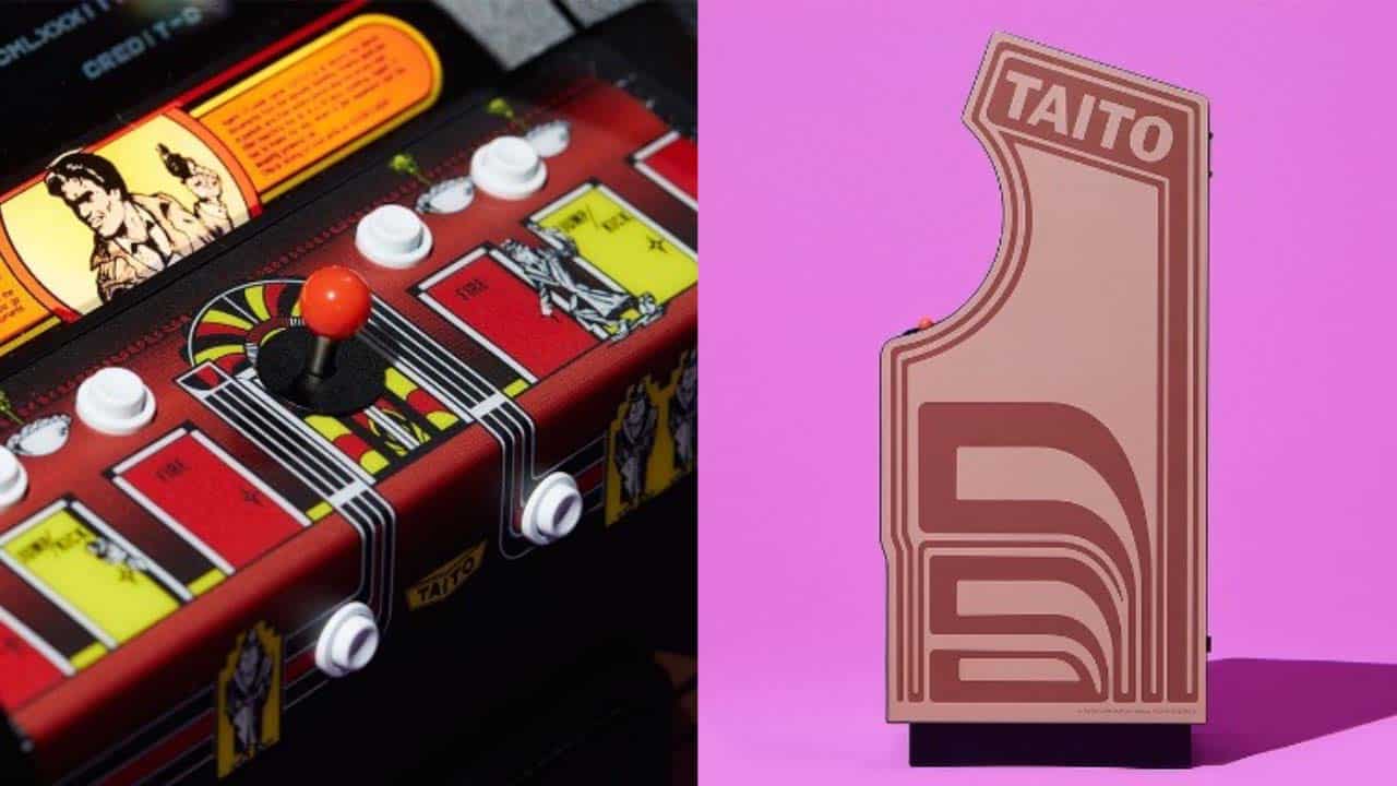 Elevator Action quarter arcade side shot and joystick close up