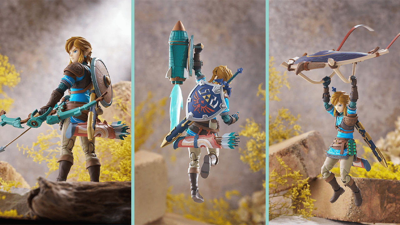 Figma Link as seen in different poses from TOTK