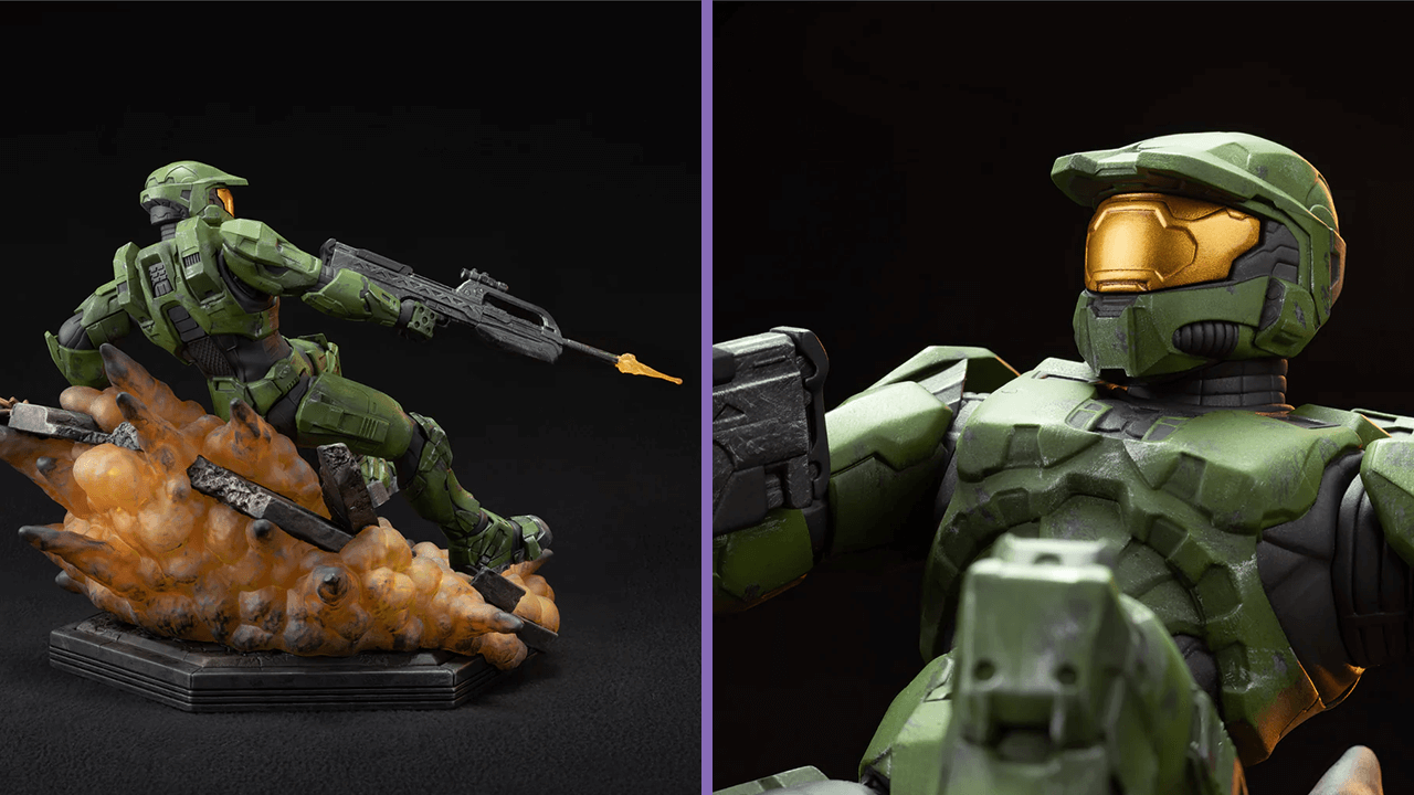 Master Chief statue Halo 2 close up details