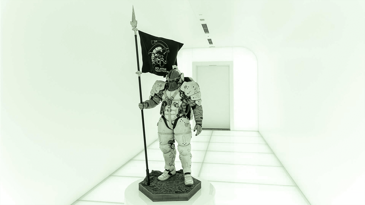 Ludens statue inside Kojima Productions