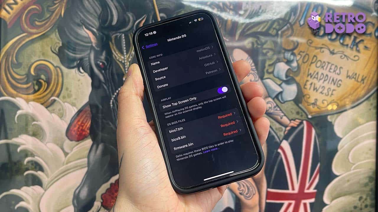 A list where BIOS files are required on Delta