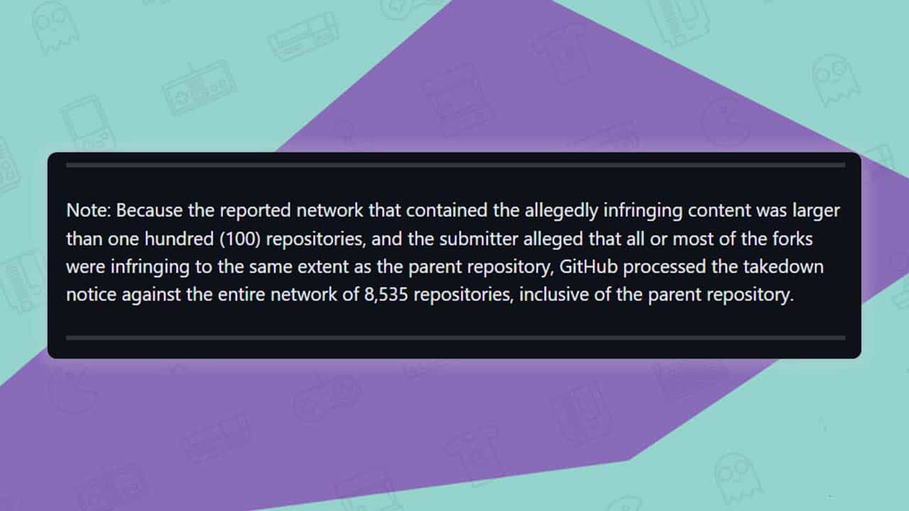 GitHubs response to the Nintendo DMCA takedown notice