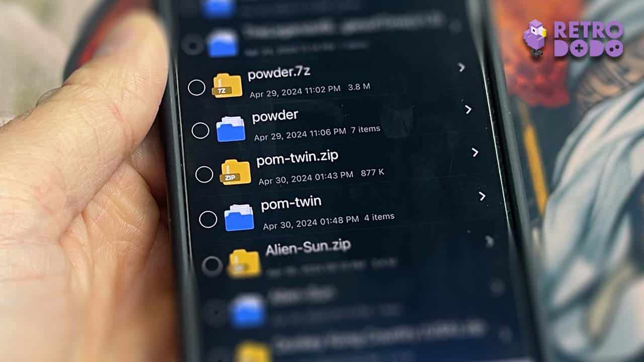 Zip files on Seb's phone