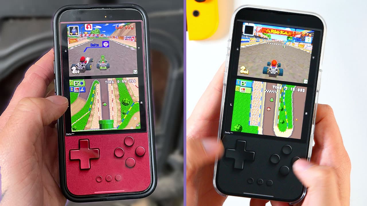 Brandon and Seb wirelessly playing Mario Kart DS