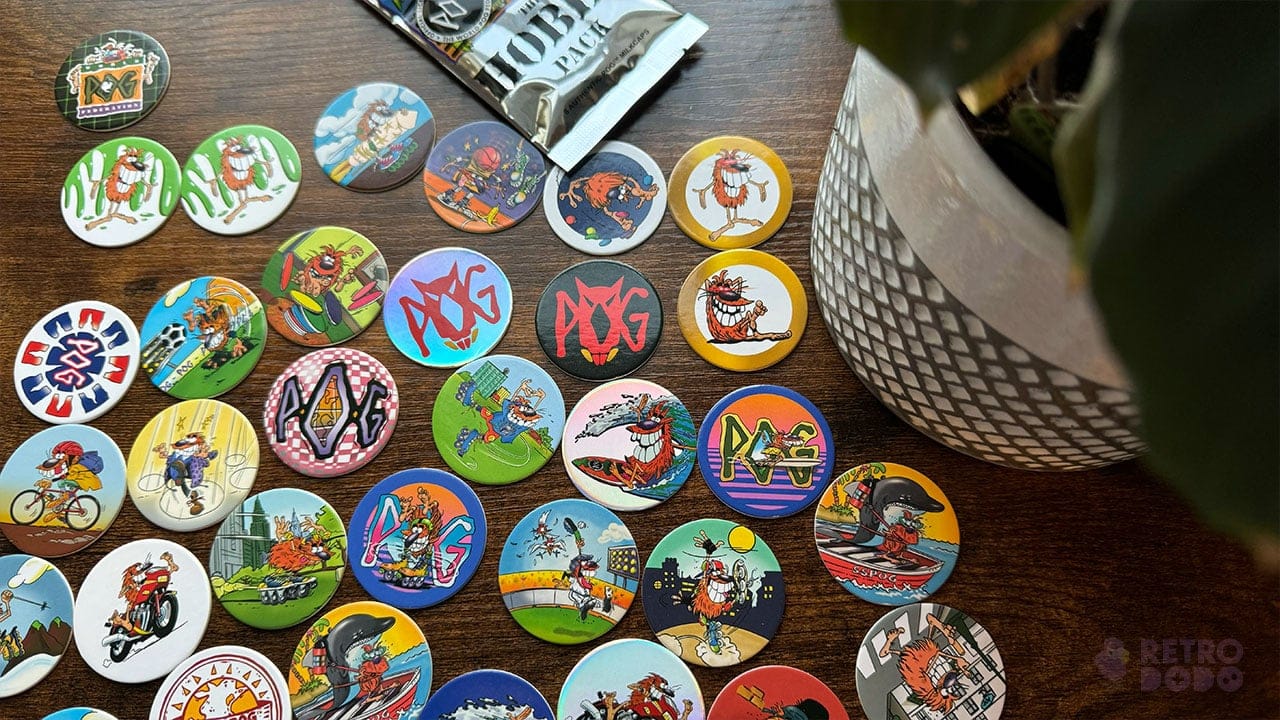 Pogs on Seb's desk