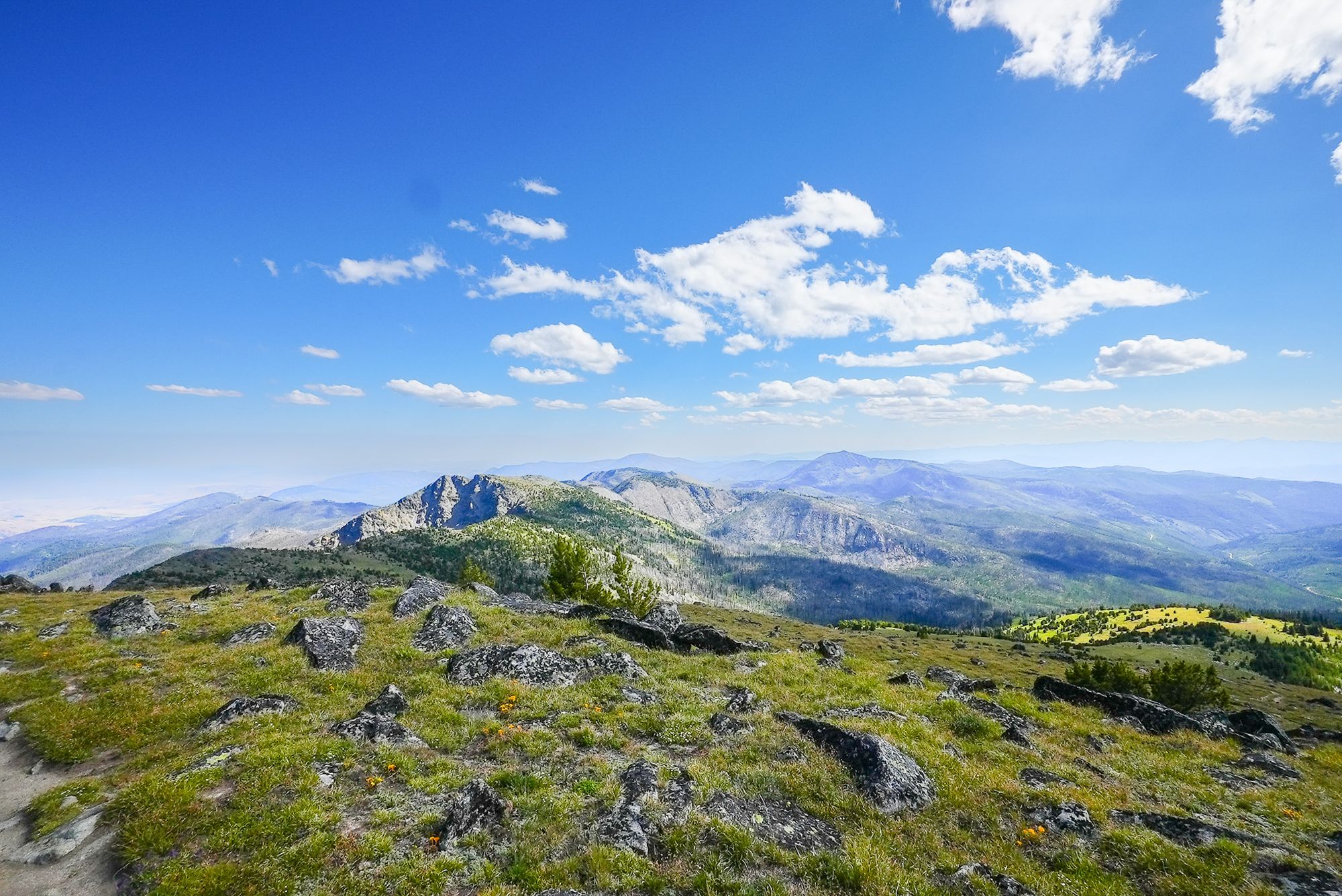 hiking in the mountains