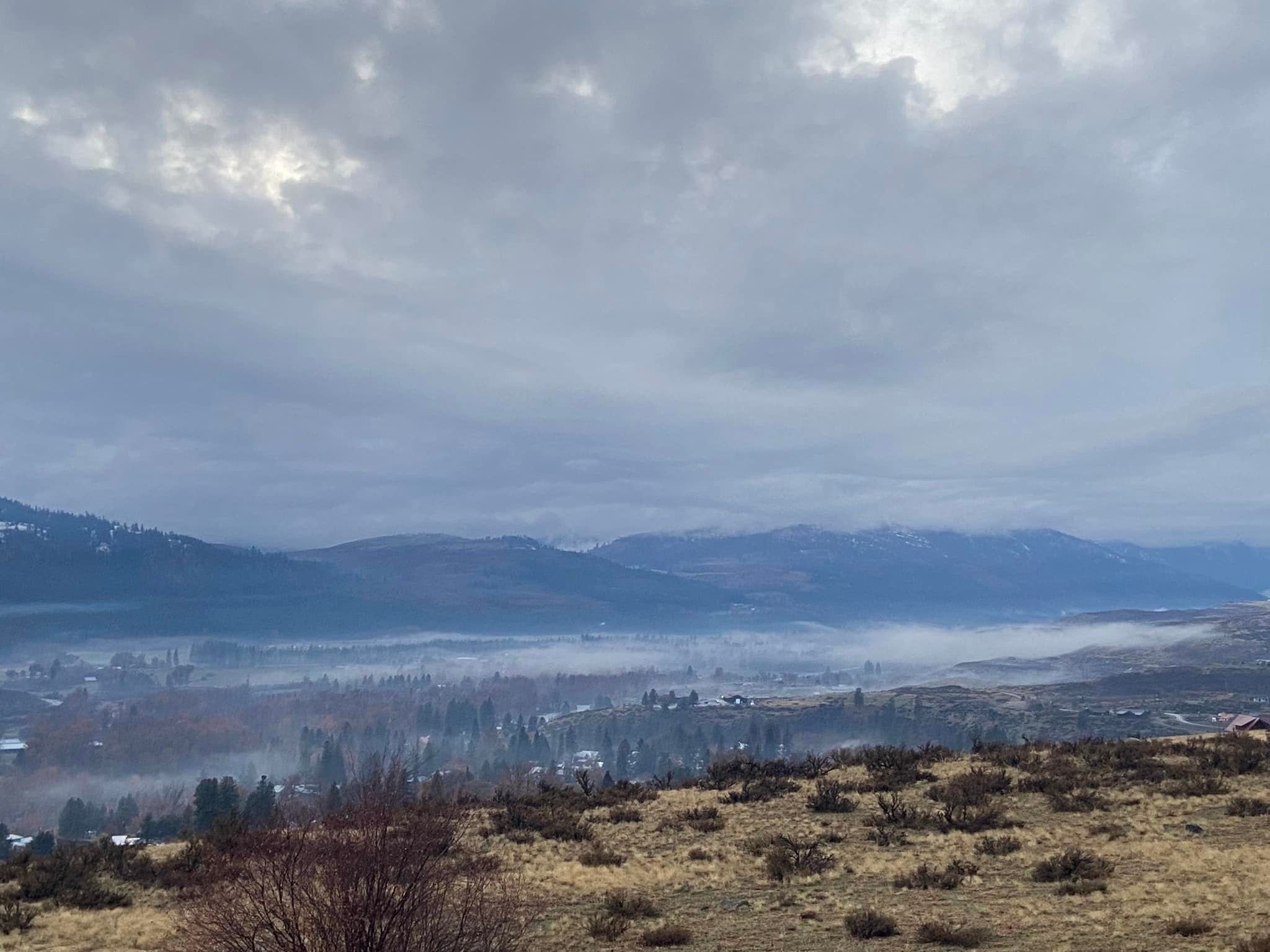 cloudy day in the Methow Valley