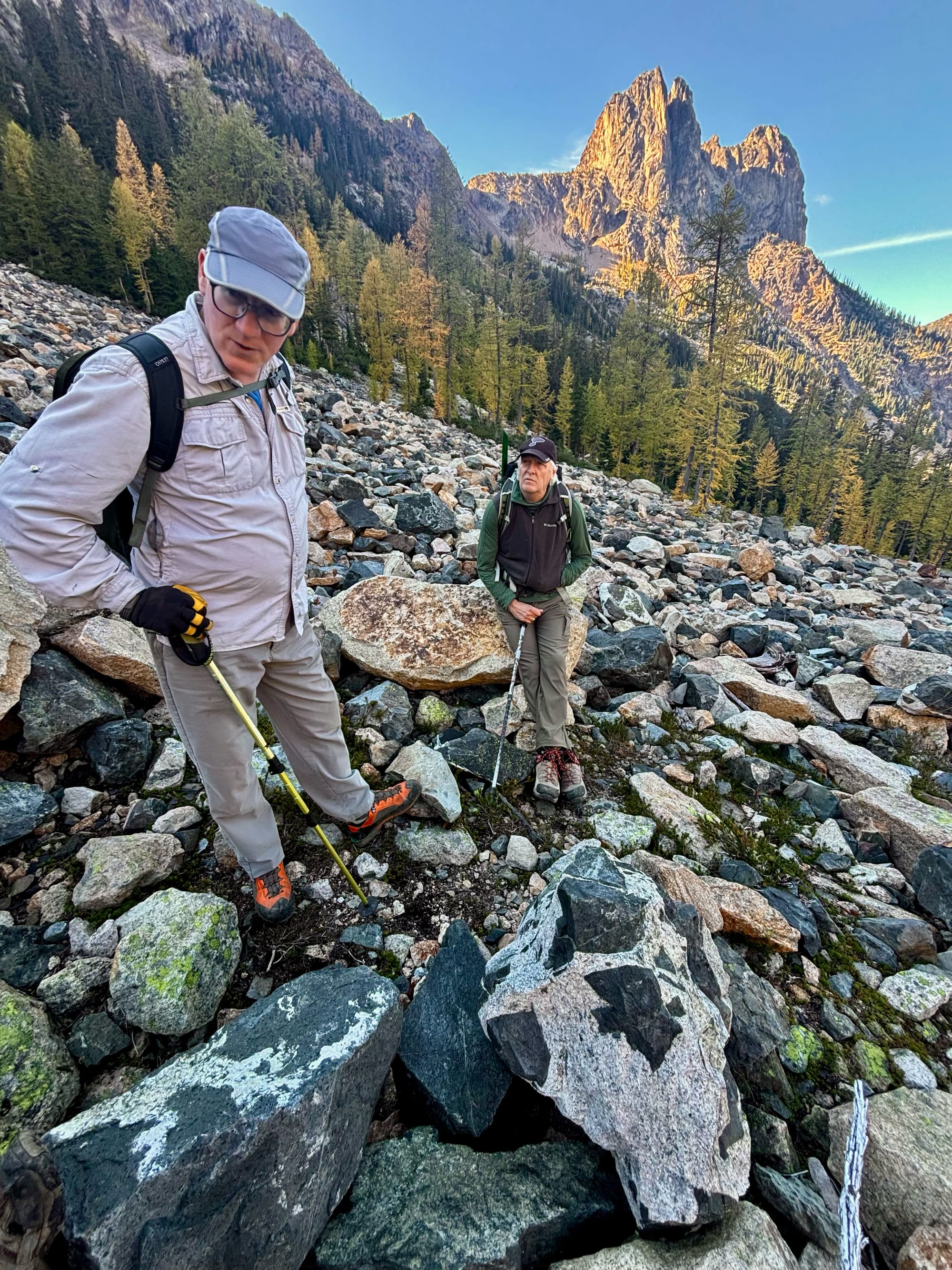 geologists looking at xenoliths