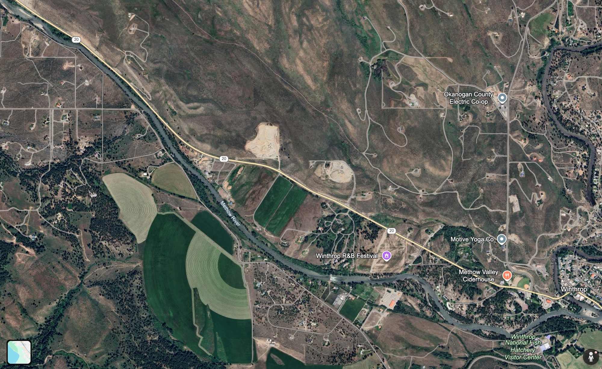 Satellite view of Winthrop