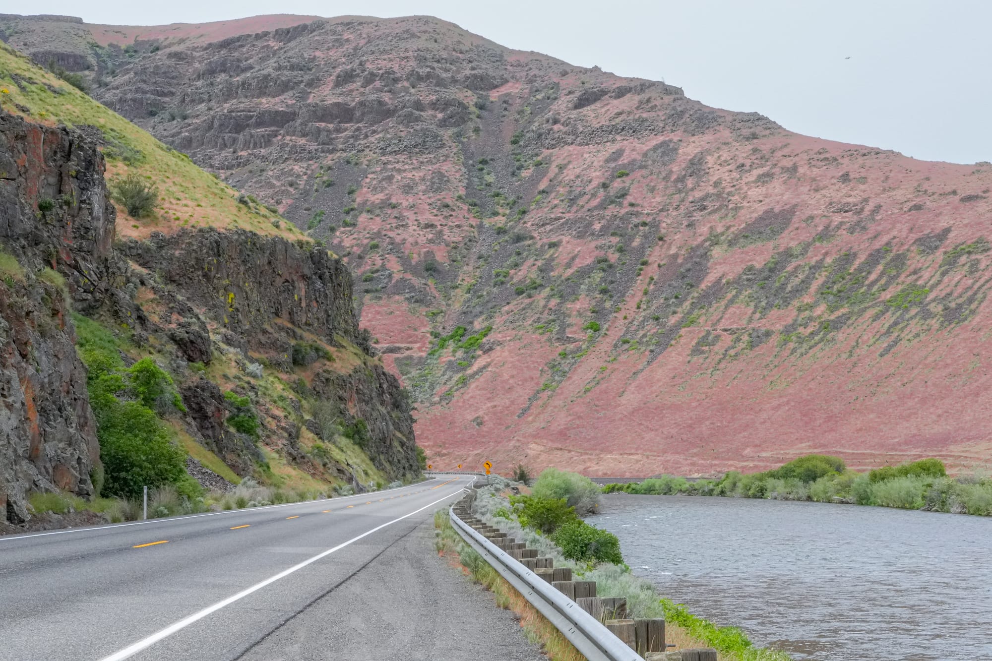 highway along river