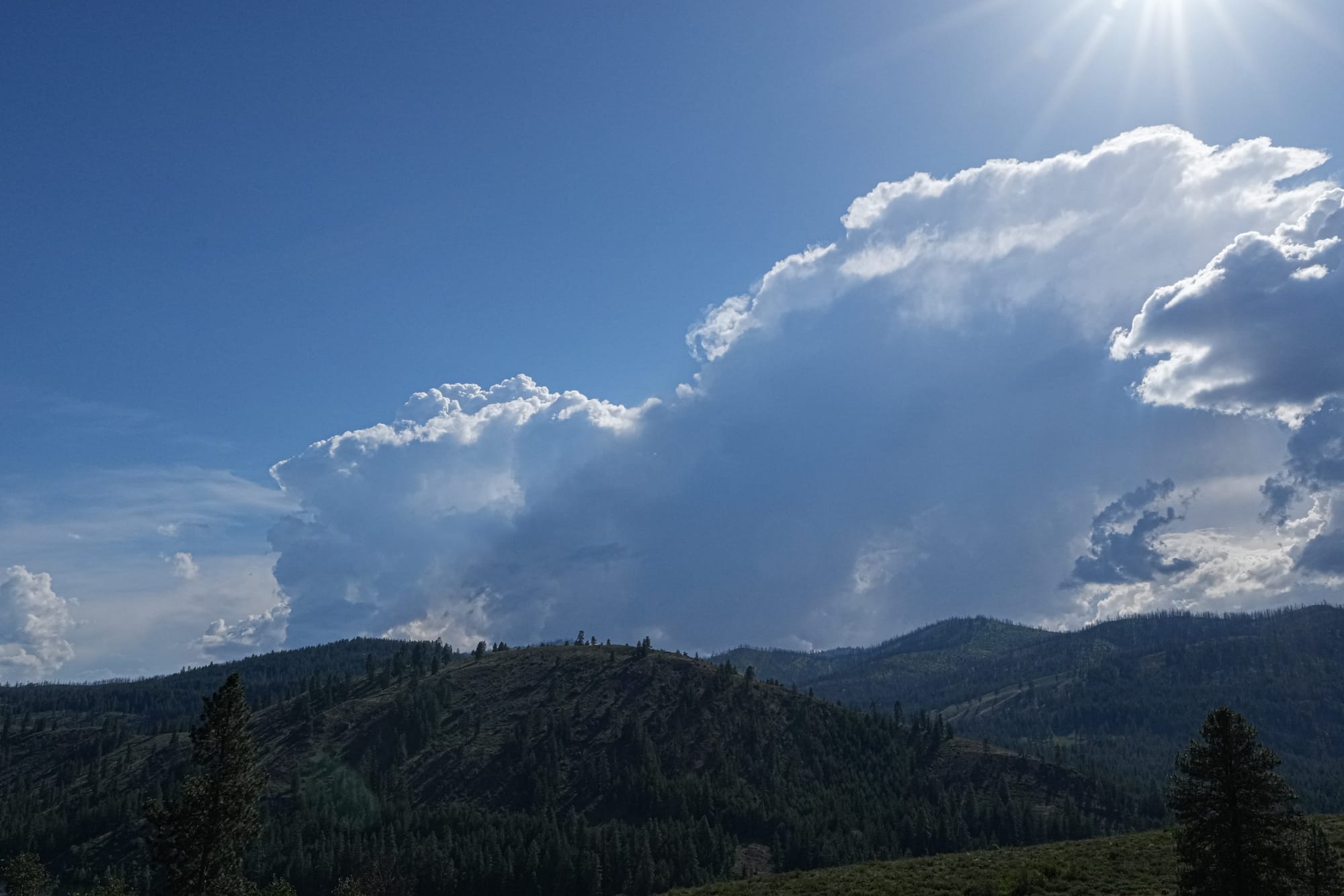 towering clouds