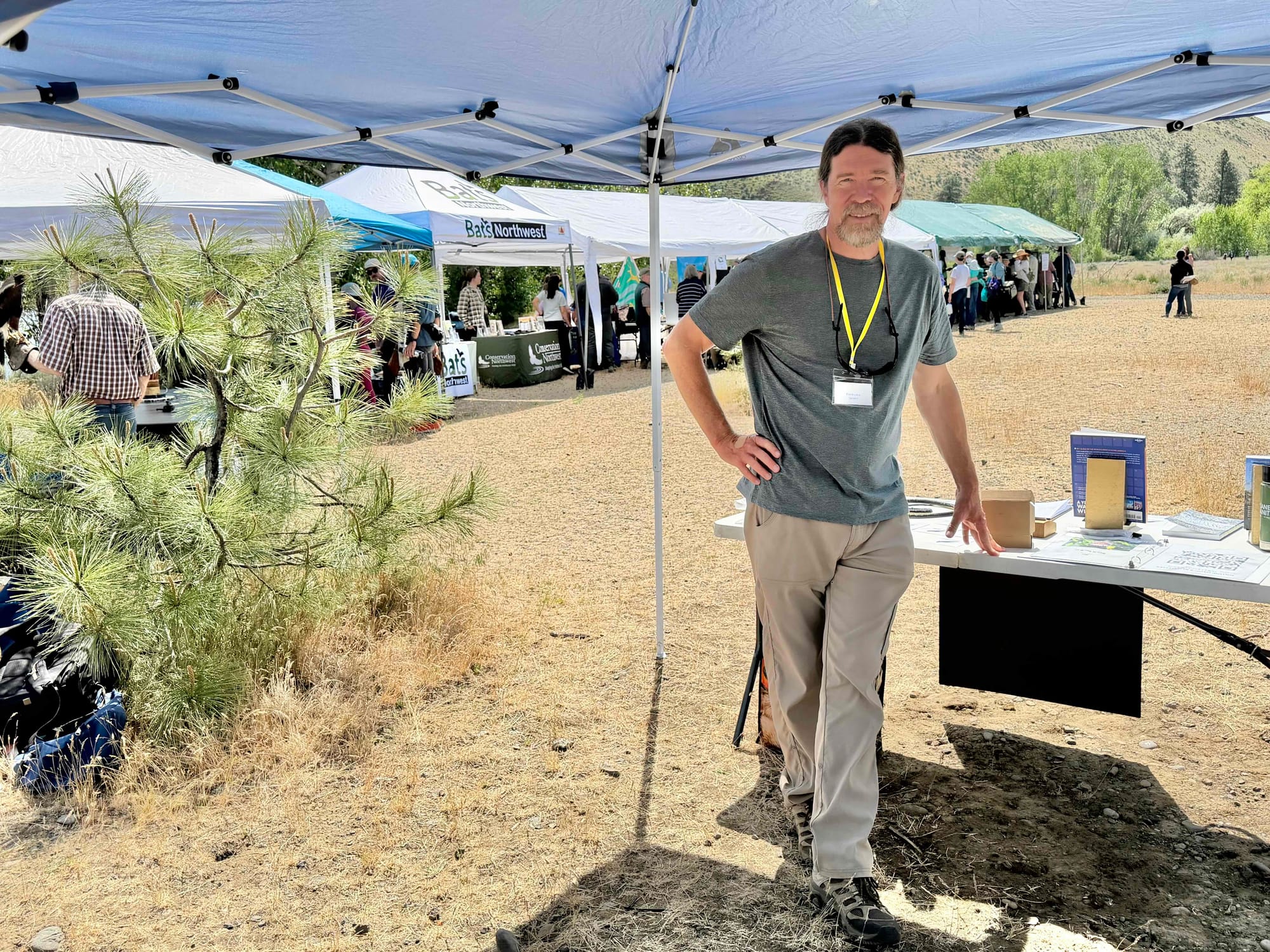 manning a Methow Nature Notes booth