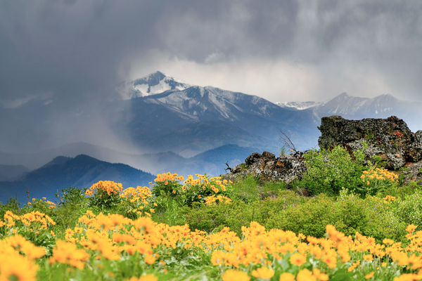 rain over mountains