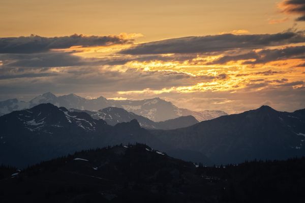 clouds over mountains
