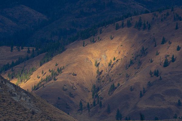 light on hills