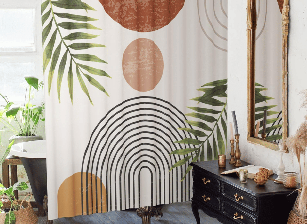 KIBAGA Beautiful Boho Shower Curtain