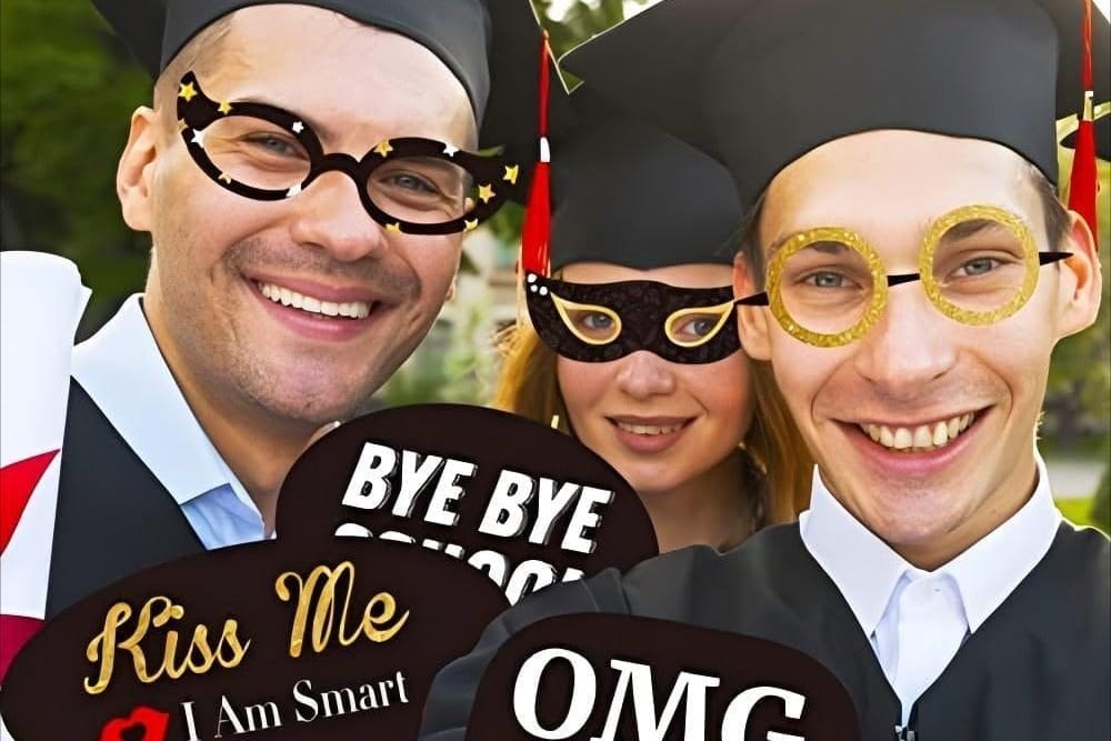 festive decorations and graduation party favors for party guests