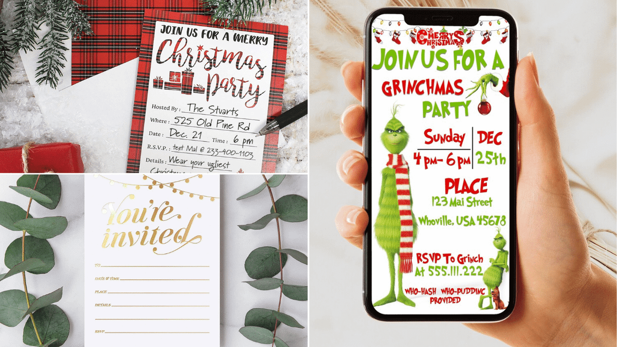 christmas party invitations