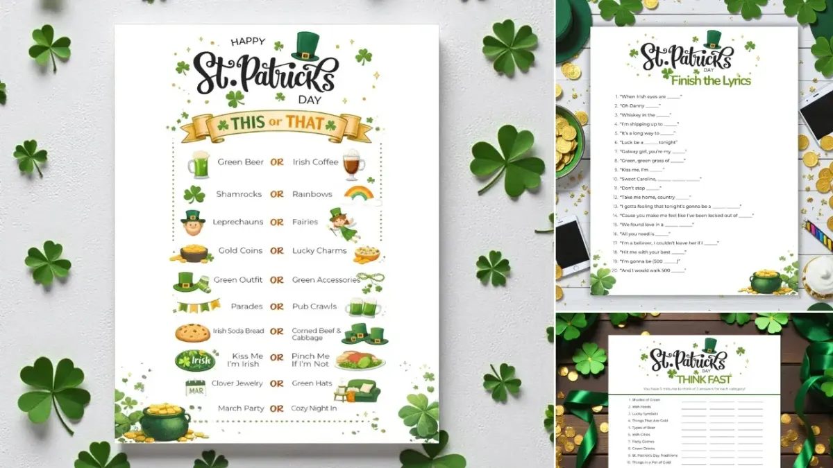 St Patricks Day Games: 4 Printable Party Games That Are So Much Fun