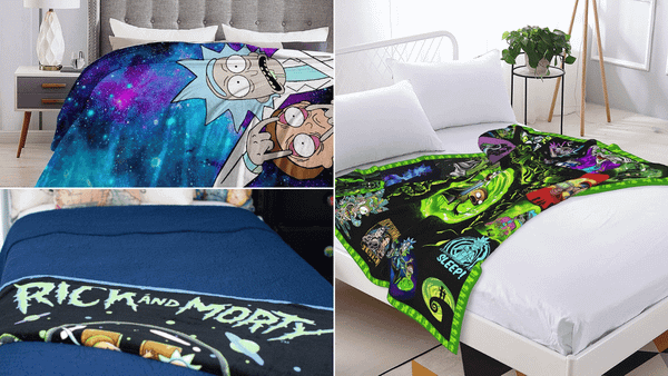 rick and morty blanket