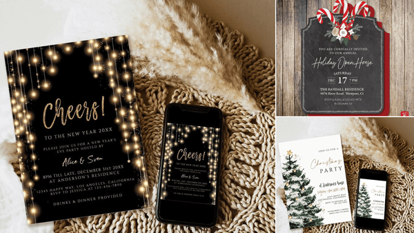 7 Fun & Festive Etsy Holiday Party Invitations