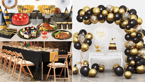 Black and Gold Party Decorations